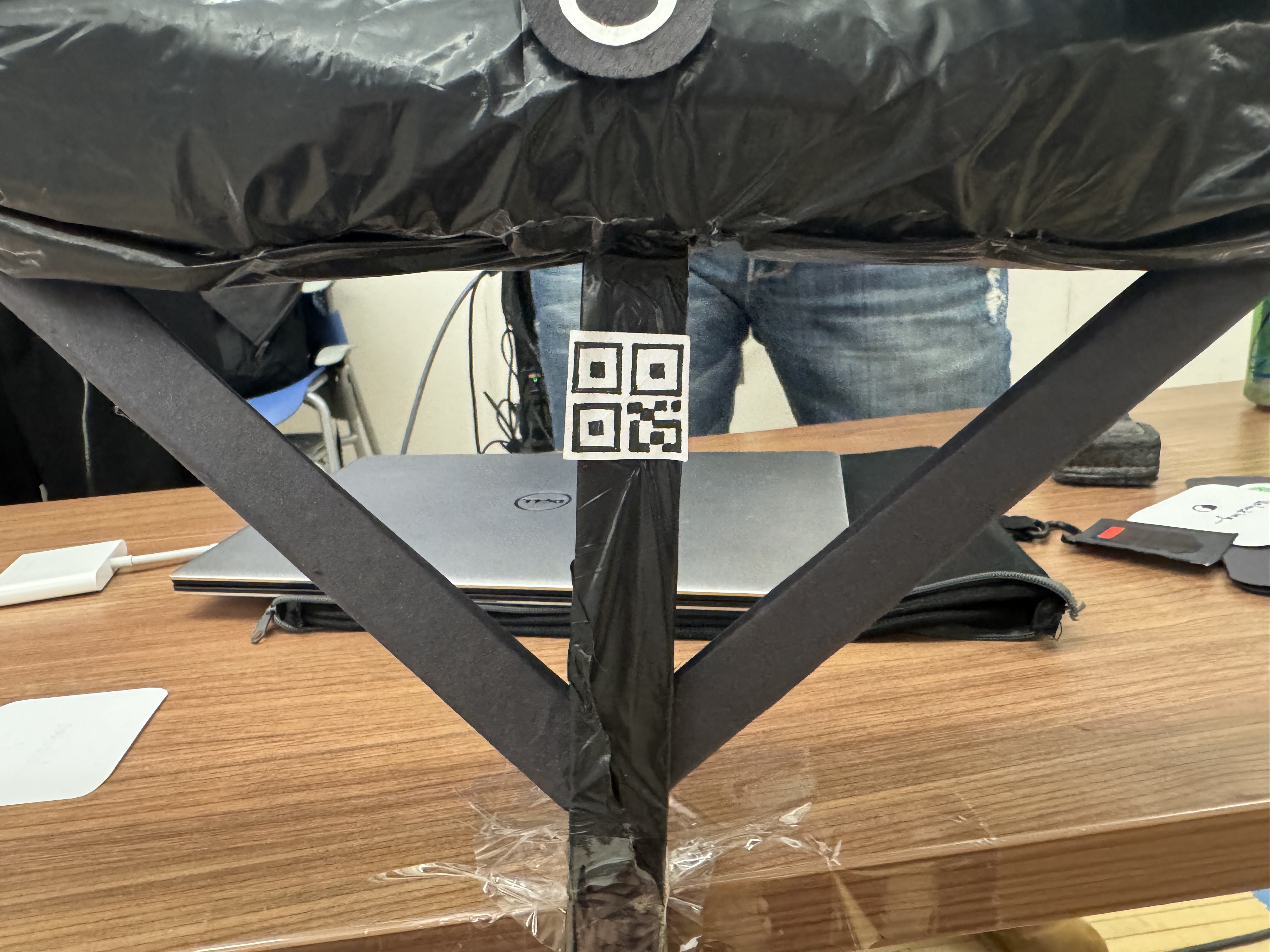 Autonomous e-bike paper prototype QR code interaction