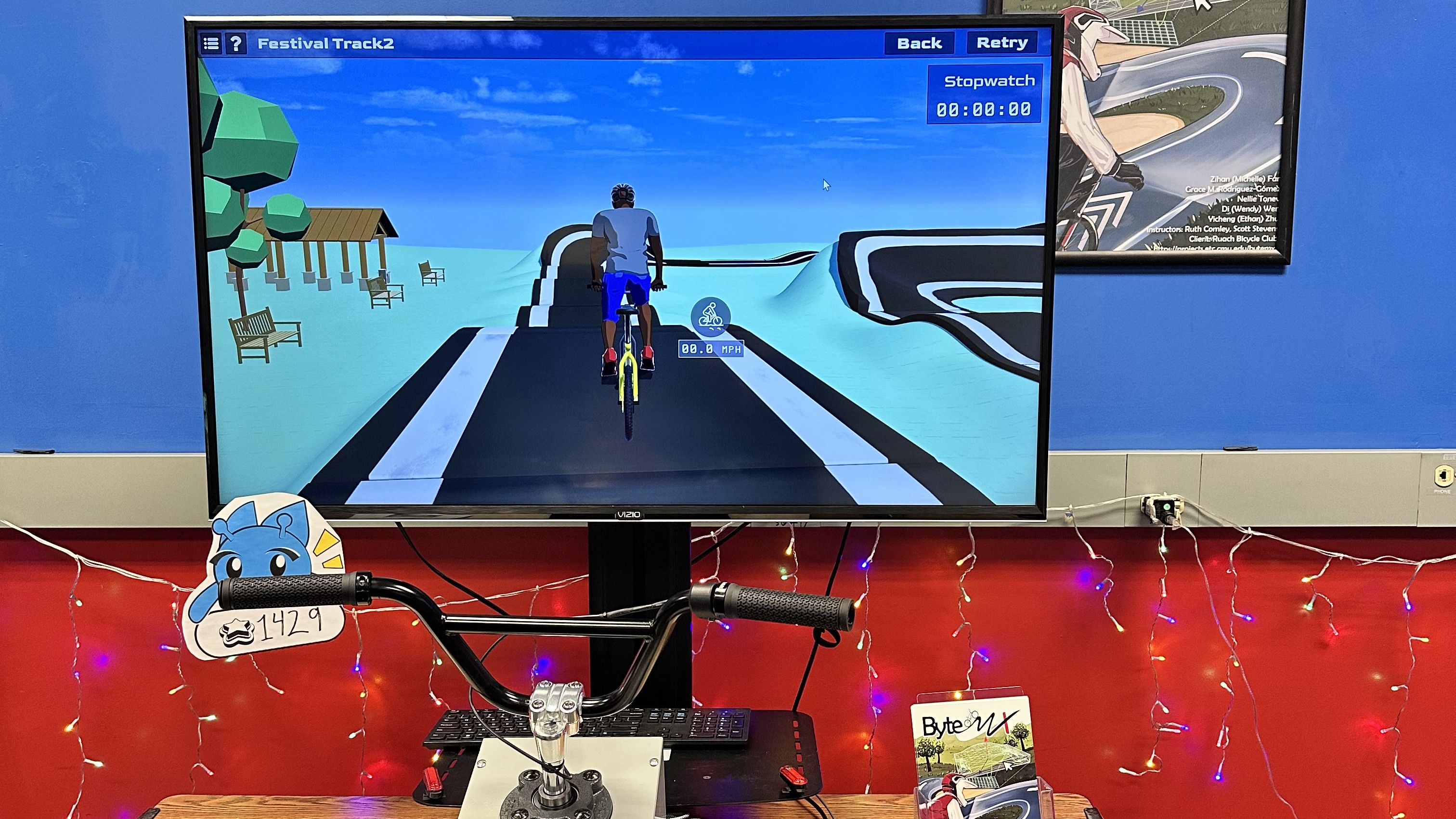 Final ByteMX installation with screen and custom controller