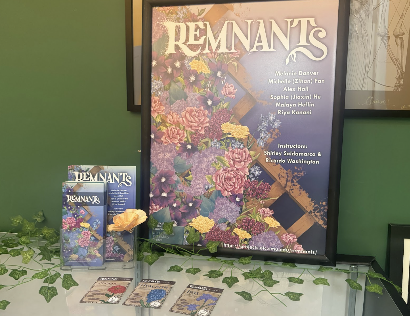 Remnants poster, information sheets, and identity materials